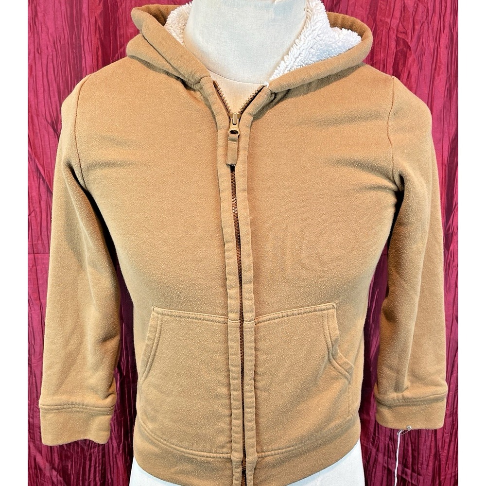 Youth Wonder Nation Hooded Fleece Lined Brown Jacket sz Lg (10-12)